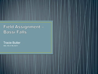 Field Assignment – Bassi Falls Tracie Butler GEL 103 J1 ML SU11 