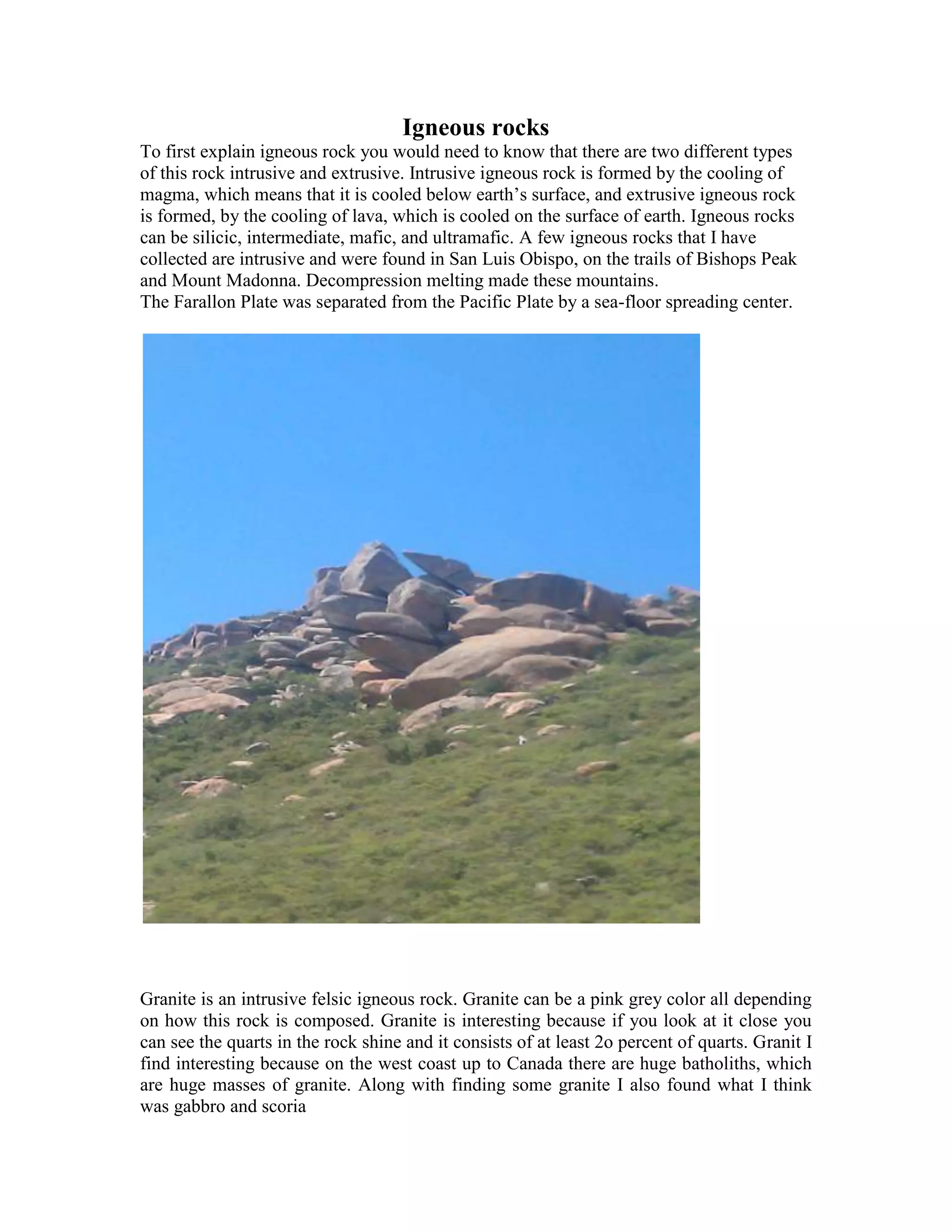 Field assignment part 1-2