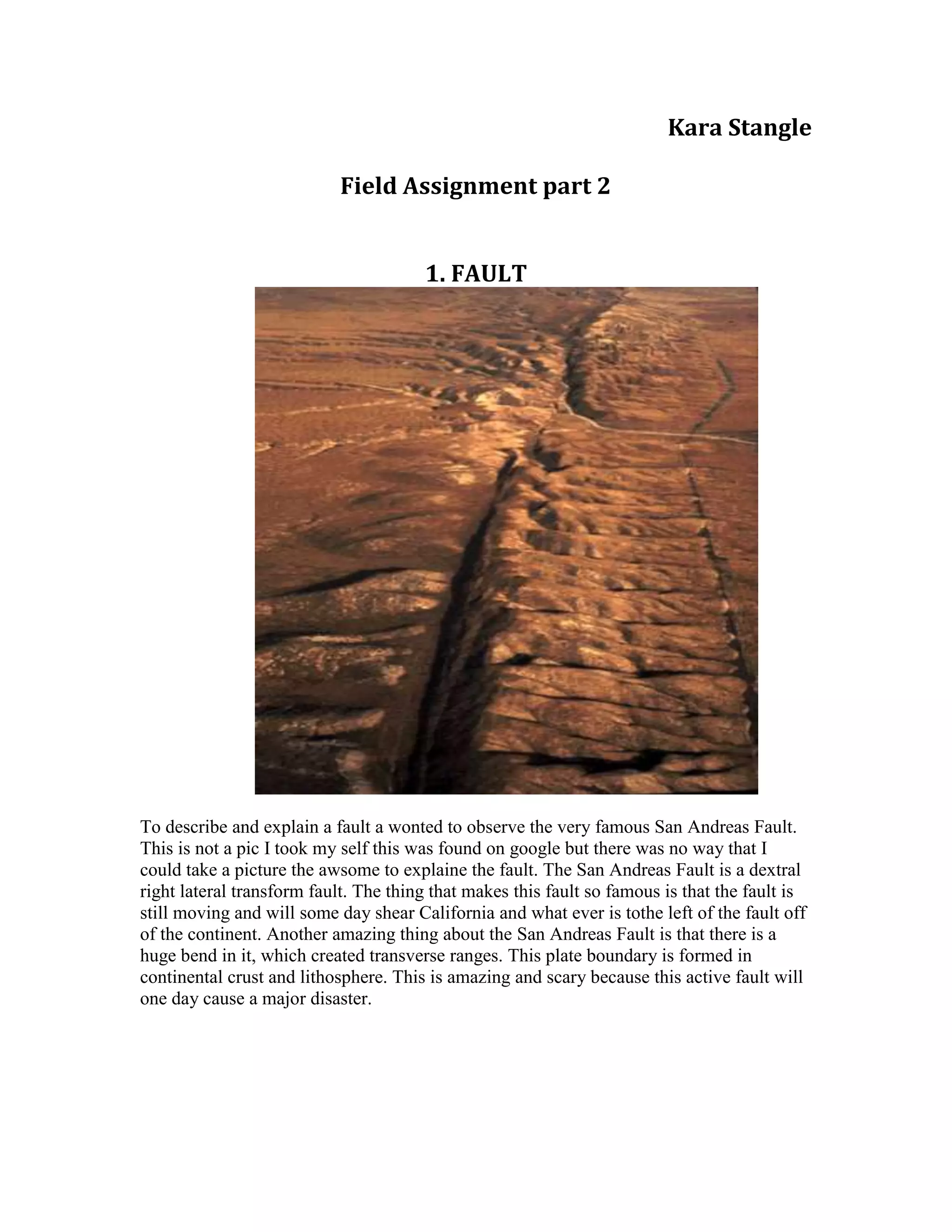 Field assignment part 1-2