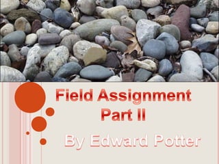 Field Assignment Part II By Edward Potter 