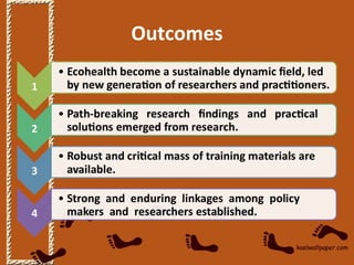 Field building leadership initiative: Advancing eco-health in Southeast Asia