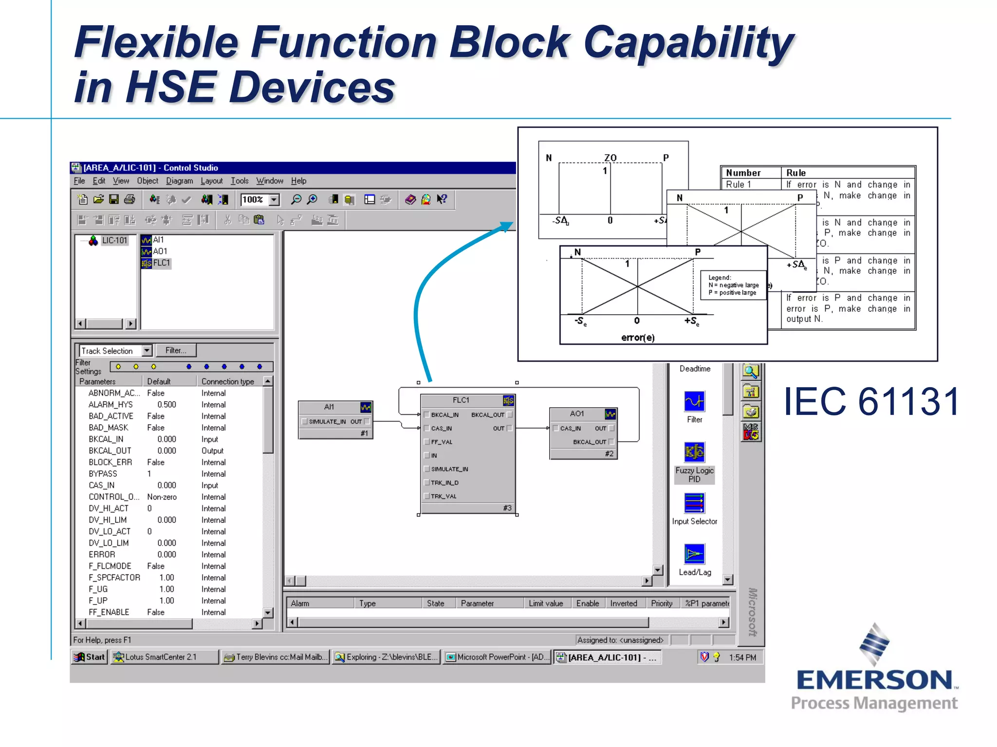 [File Name or Event]
Emerson Confidential
27-Jun-01, Slide 25
Flexible Function Block Capability
in HSE Devices
IEC 61131
 
