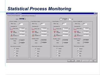 Statistical Process Monitoring




[File Name or Event]
Emerson Confidential
27-Jun-01, Slide 5
 