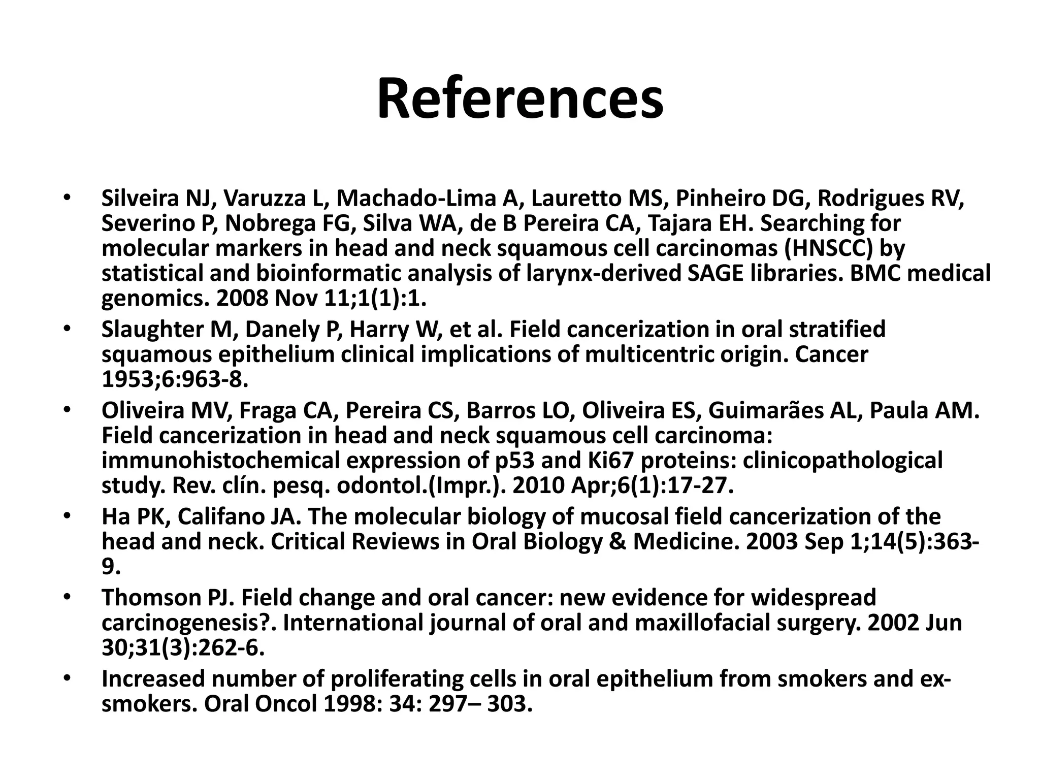 Field cancerization PPTX