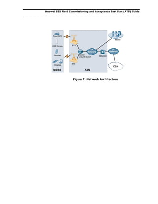 Huawei BTS Field Commissioning and Acceptance Test Plan (ATP) Guide
Figure 2: Network Architecture
 