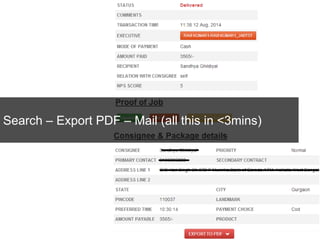 Search – Export PDF – Mail (all this in <3mins) 
 