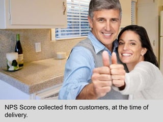 NPS Score collected from customers, at the time of 
delivery. 
 