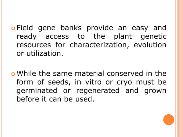 Field gene bank and seed bank bhavubha | PPTX
