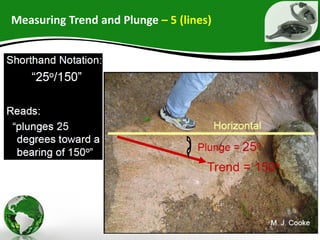 Measuring Trend and Plunge – 5 (lines)
 