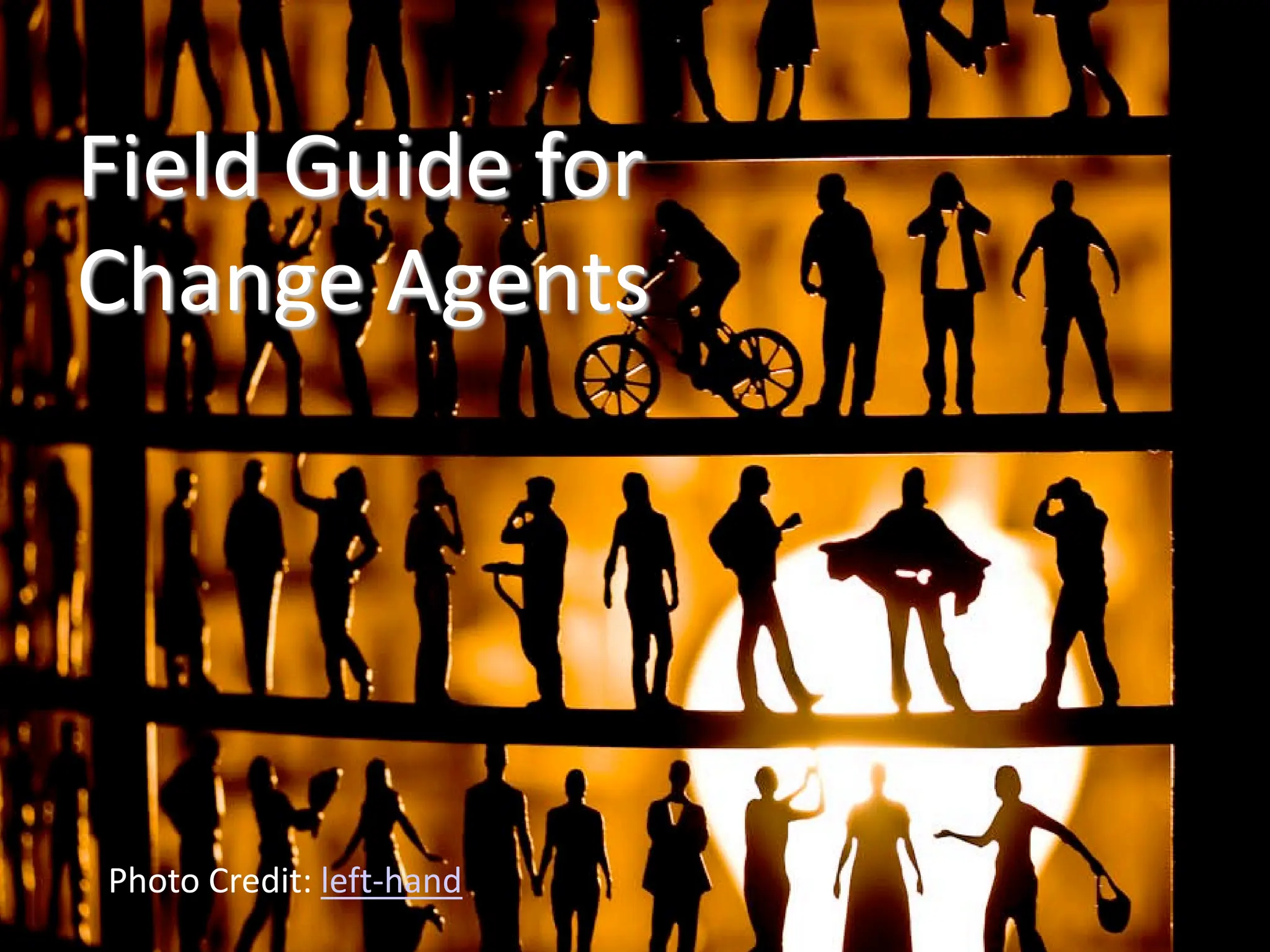 Field Guide for
Change Agents




Photo Credit: left-hand
 