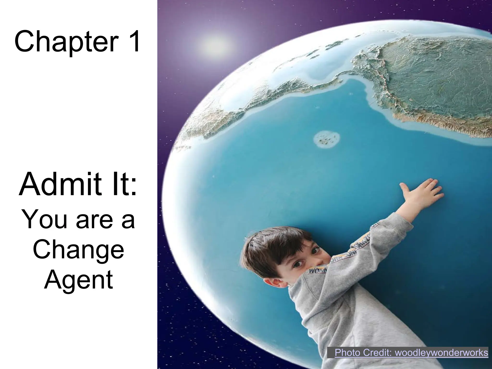 Chapter 1



Admit It:
You are a
 Change
  Agent

            Photo Credit: woodleywonderworks
 