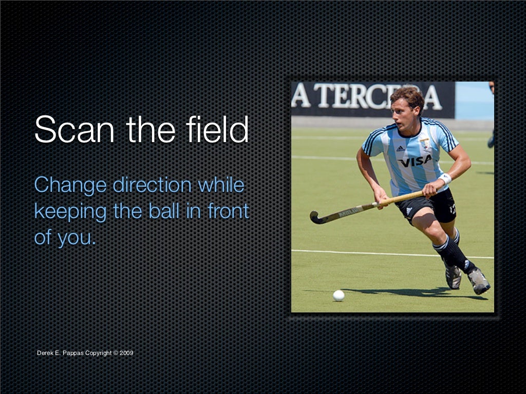 Field hockey playbook dribbling