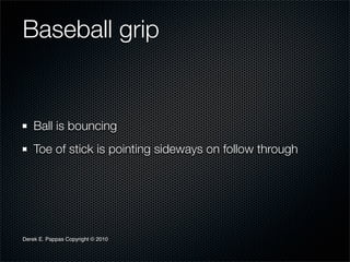 Baseball How to Hold the Bat Index Pointing Parallel
