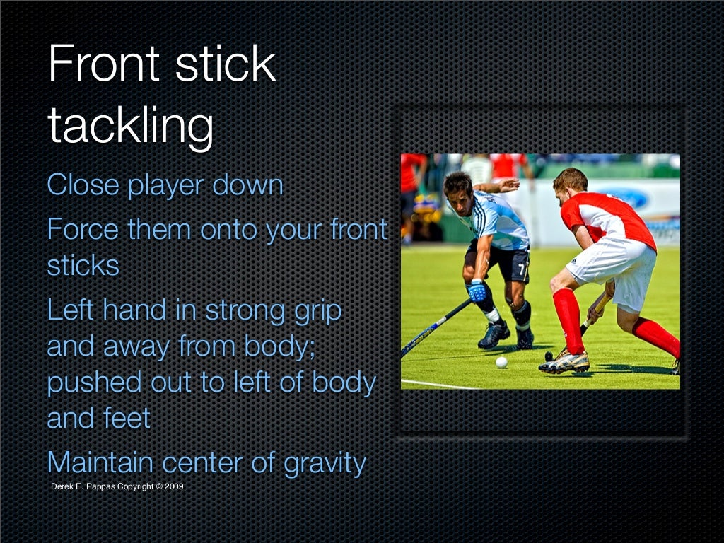Field hockey playbook tackling