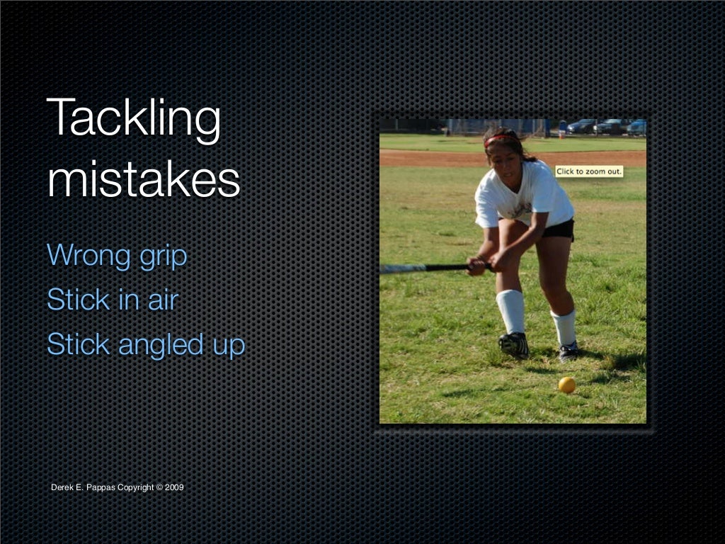Field hockey playbook tackling