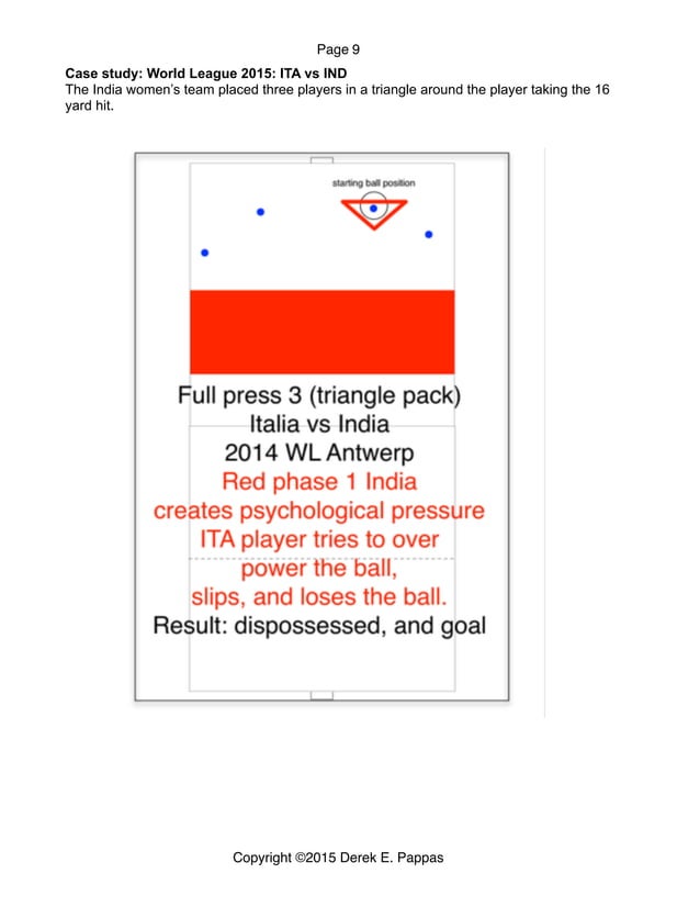 Field hockey pressing