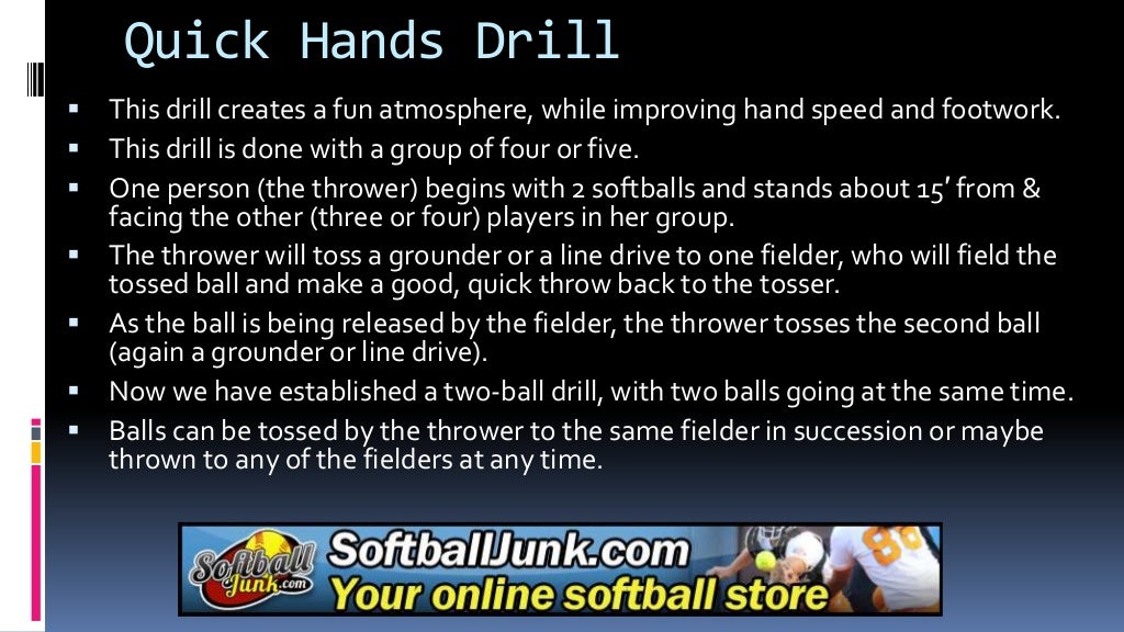 ThirtyFour Fastpitch Softball Fielding Drills From Fastpitch.tv