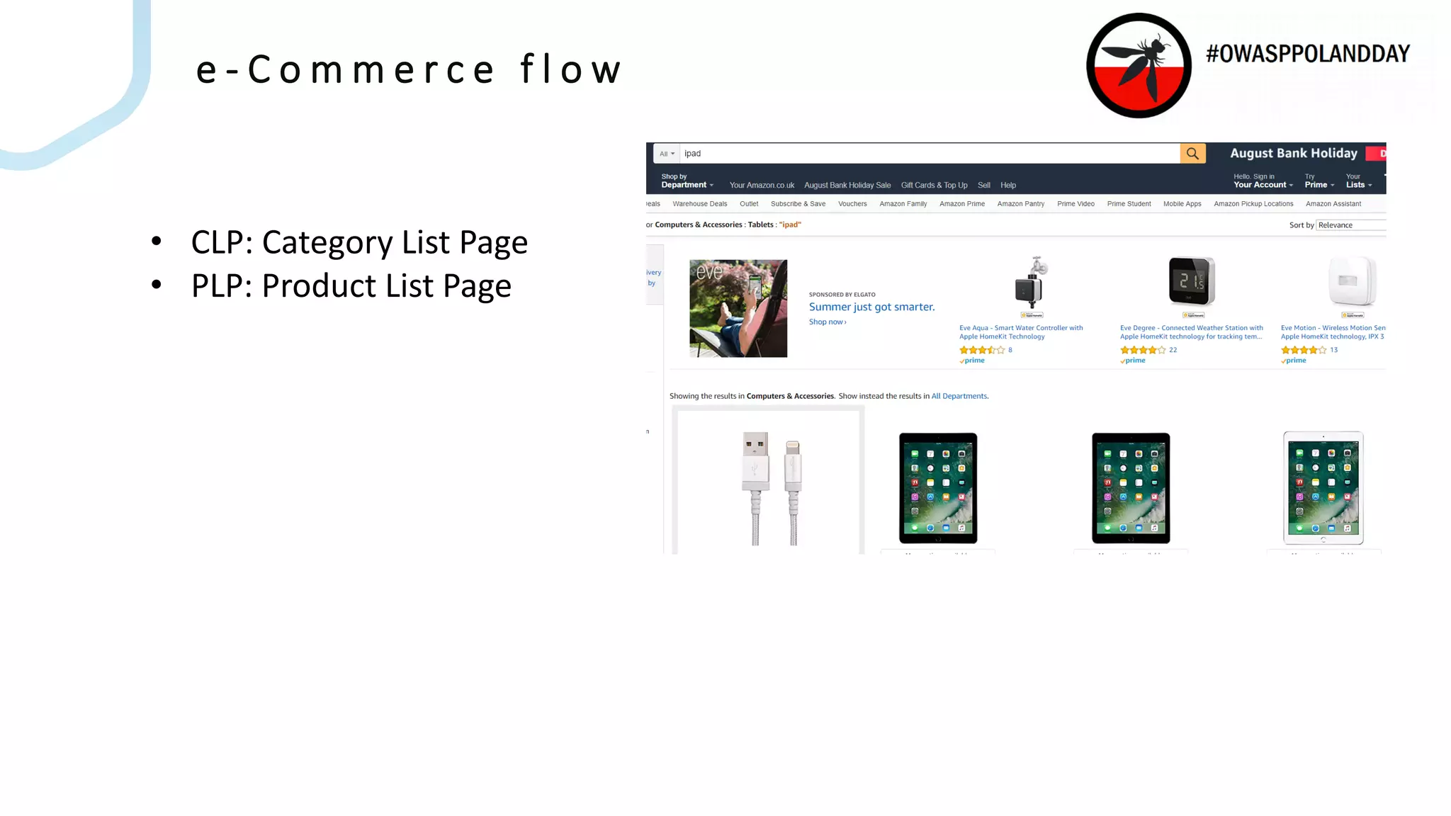 e - C o m m e r c e f l o w
• CLP: Category List Page
• PLP: Product List Page
 