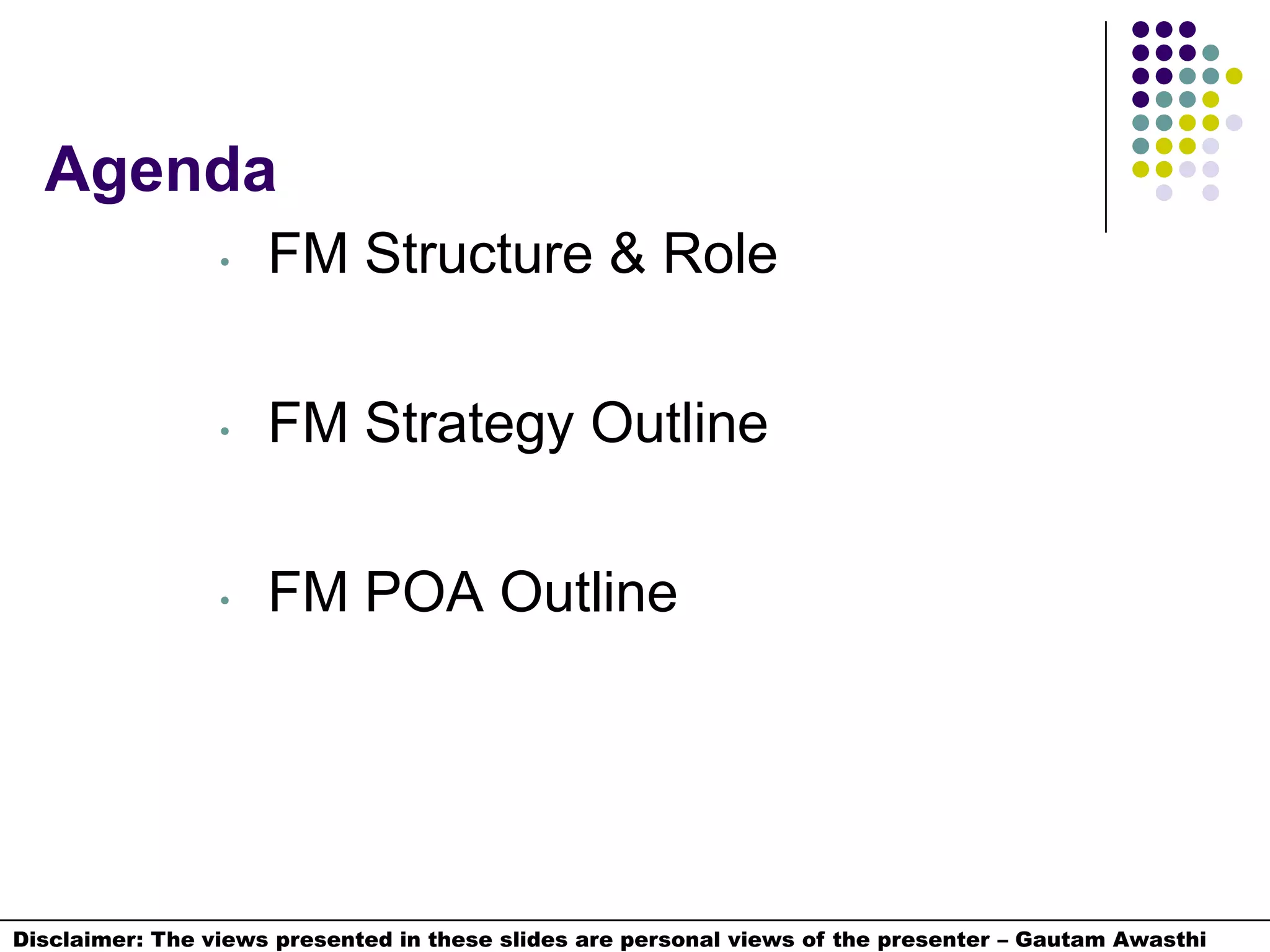 AgendaFM Structure & Role