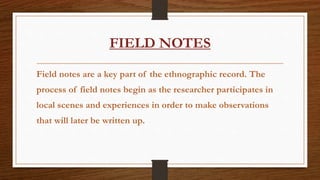 Field research | PPTX