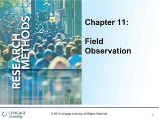 1
Chapter 11:
Field
Observation
© 2018 Cengage Learning. All Rights Reserved.
 