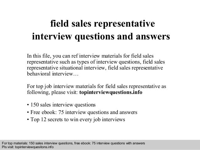 Field sales representative