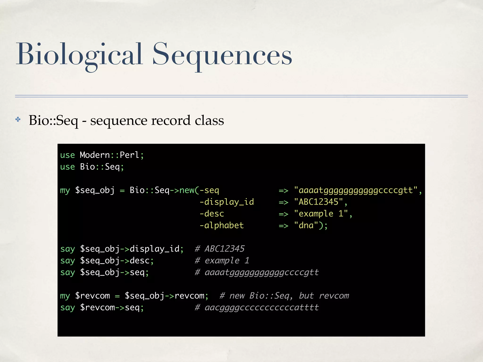 Fields bosc2010 bio_perl | PDF