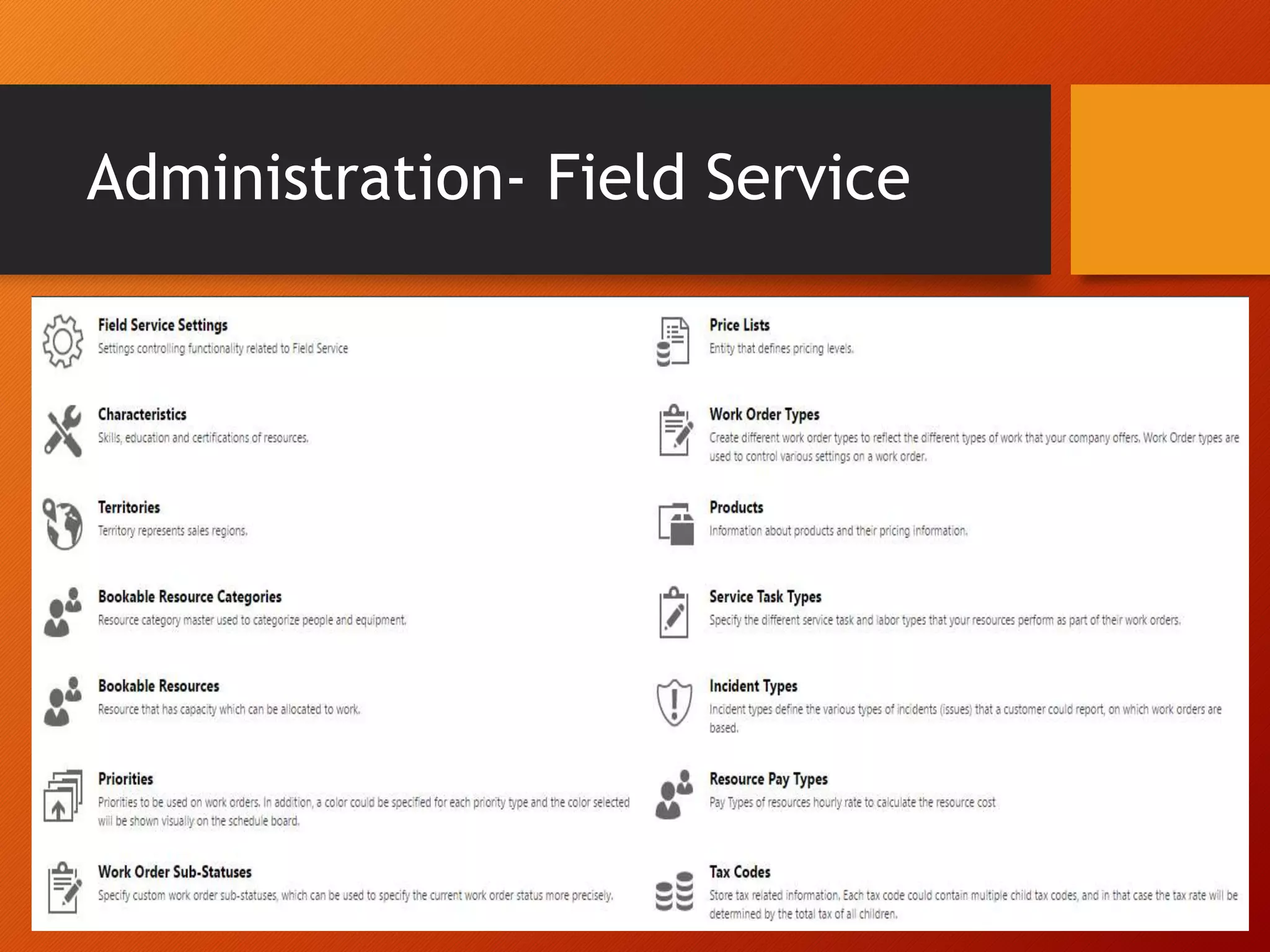 Administration- Field Service