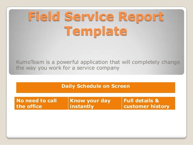 field service report template