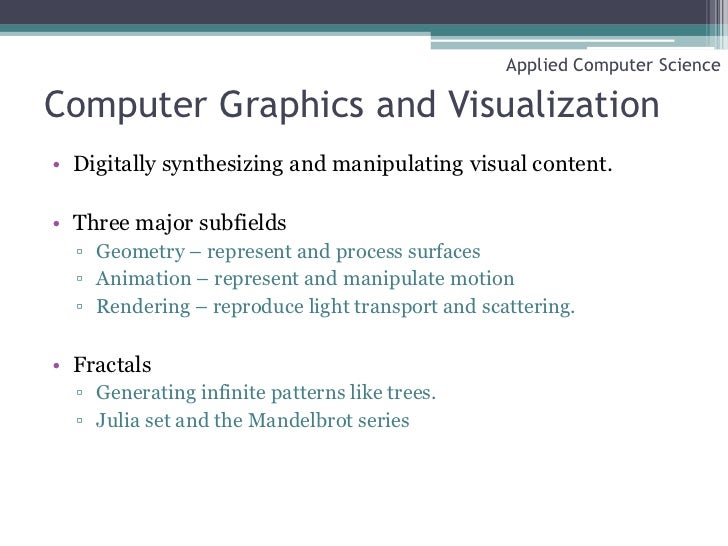 Fields in computer science