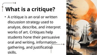 Fieldsman's Model of Art Criticism.pptx. | PPTX