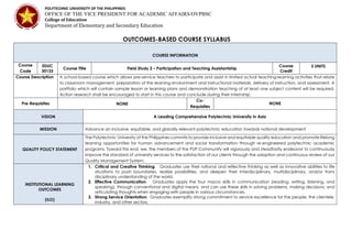 Field Study 2 for the graduating students | PDF