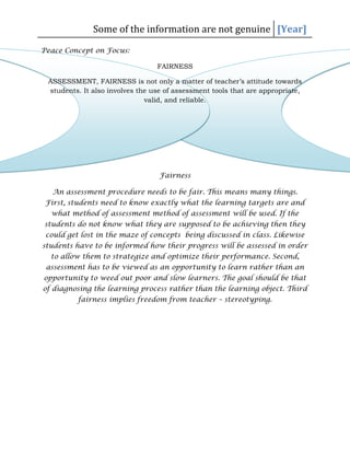 Focus Note Examples Using Fair Field study 5 assessment | DOCX