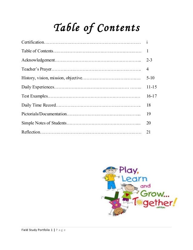 How to write a contents page for a dissertation
