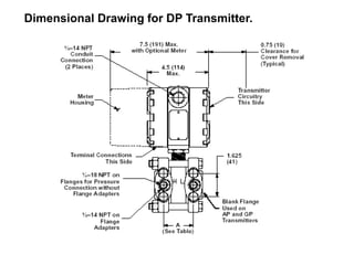 Dimensional Drawing for DP Transmitter.
 