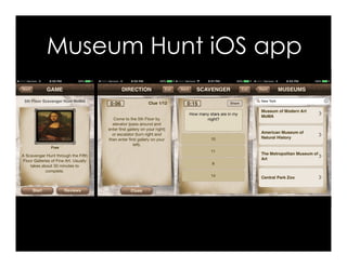 Museum Hunt iOS app
 