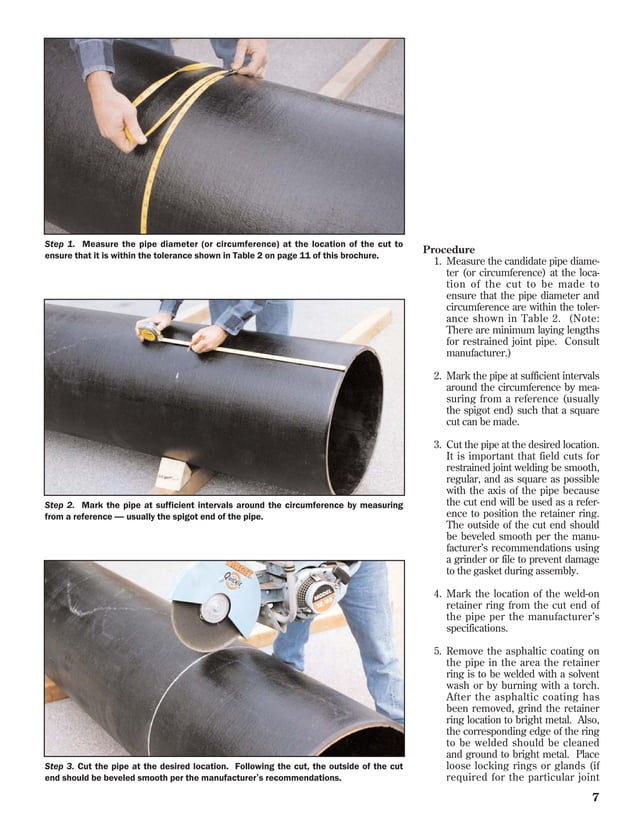 Field welding and cutting ductile iron pipe