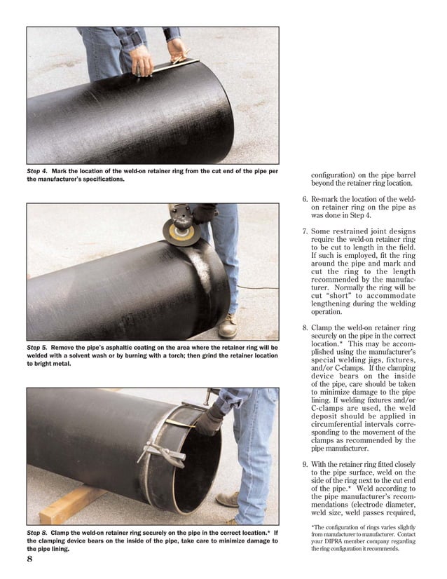 Field welding and cutting ductile iron pipe