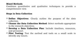 Comprehensive Guide to Fieldwork and Data Collection Methods in ...