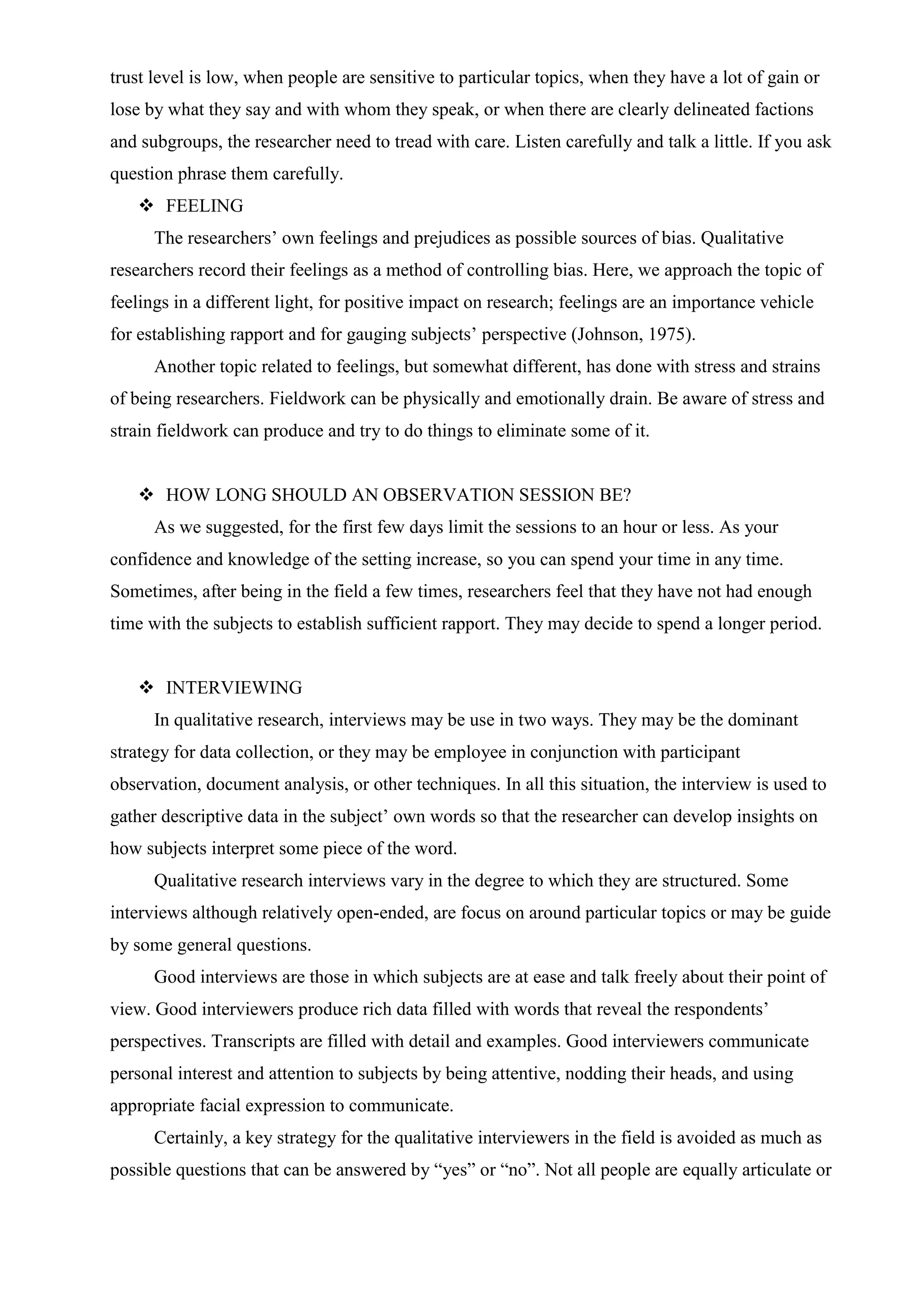 Fieldwork and qualitative data | DOCX