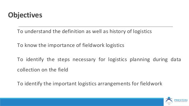 Fieldwork Logistics For Data Collection