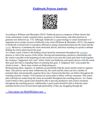 Fieldwork Placement | PDF