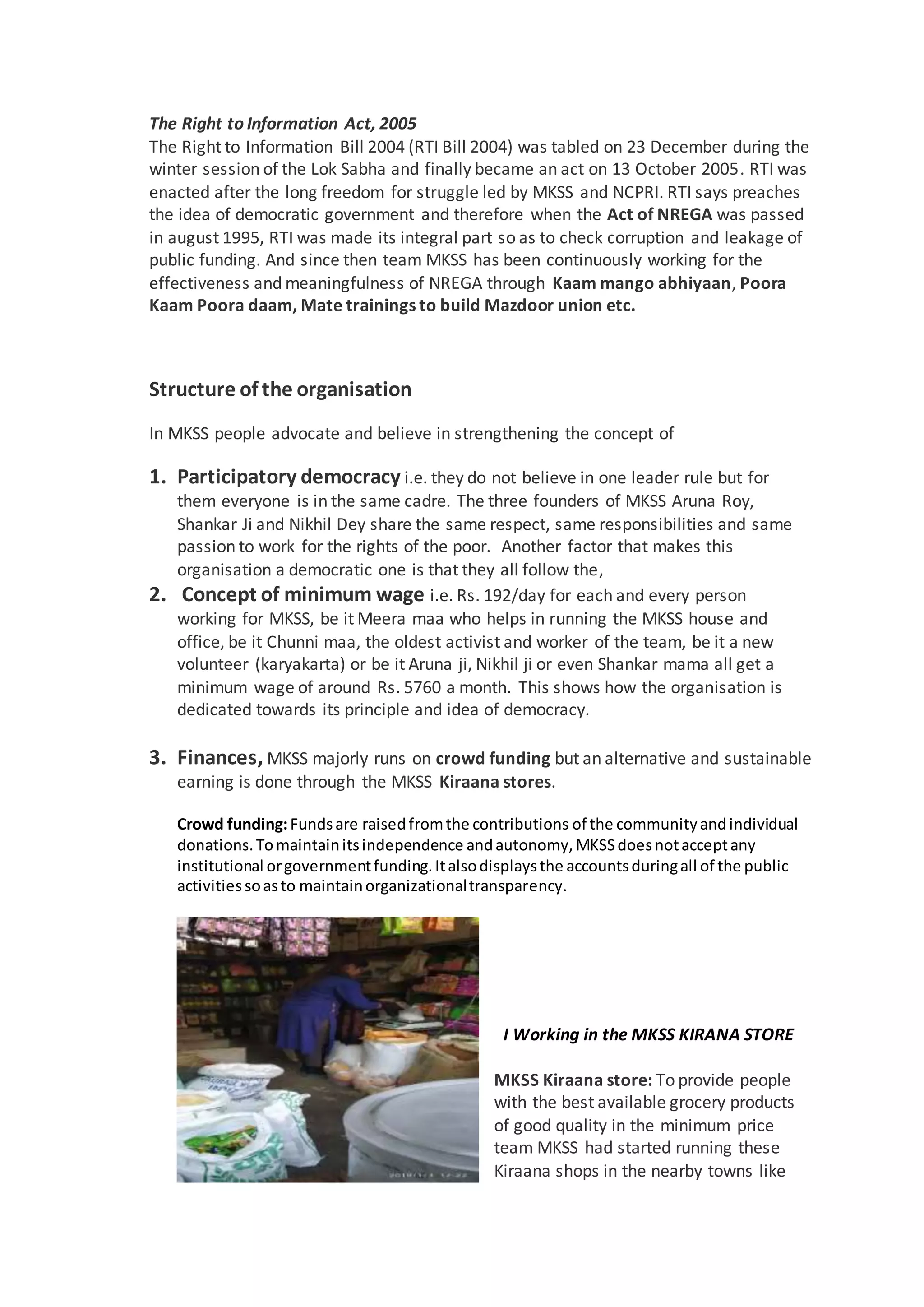 Field work report mkss | DOCX