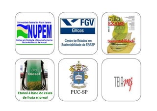 Etanol à base de casca
   de fruta e jornal
 