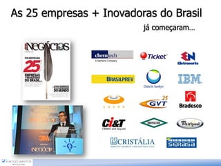 As 25 empresas + Inovadoras do Brasil
                         já começaram…
 