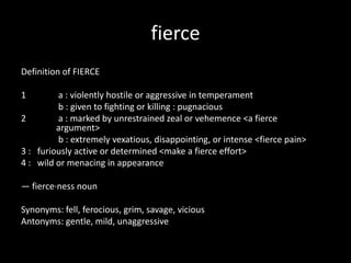 FIERCE By Ian McCallum | PPTX
