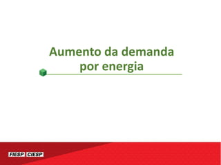 Aumento da demanda
por energia
 