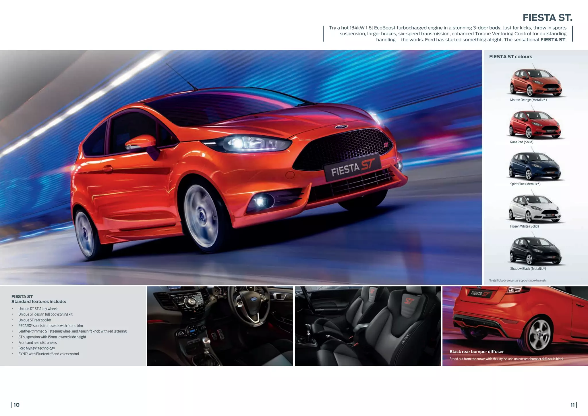 Brochure Ford Fiesta - Version Anglaise, Ancien Modèle, Occasion