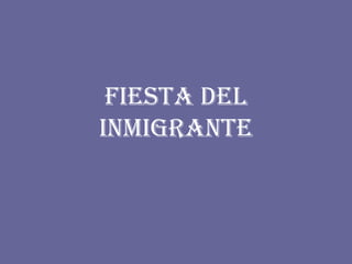 Fiesta del Inmigrante 
