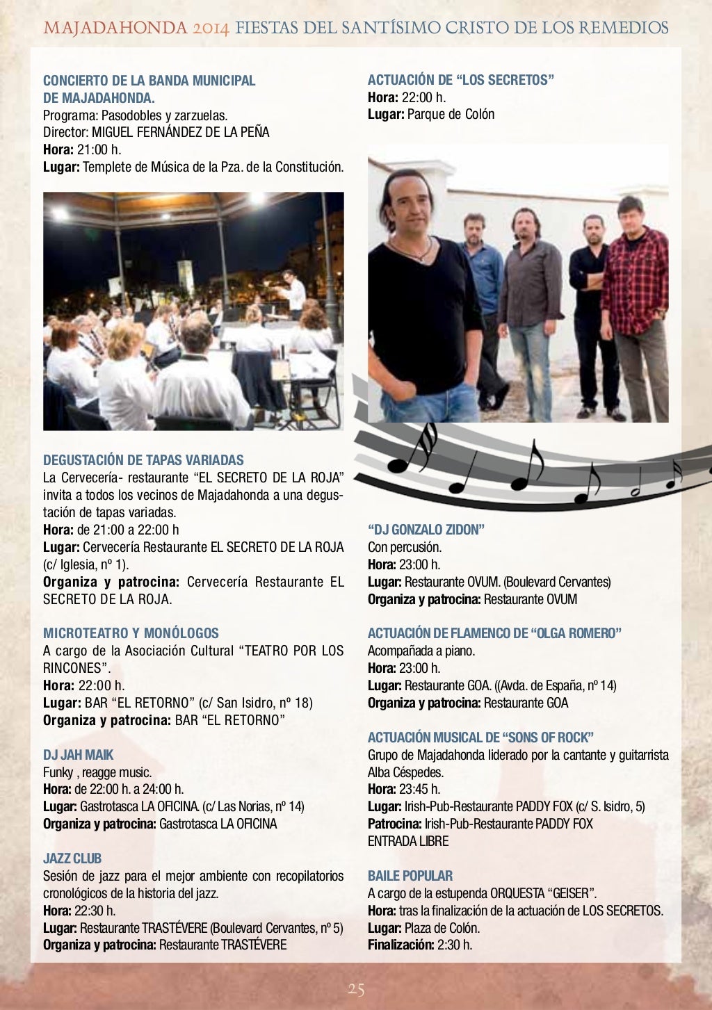 Programa completo Fiestas de Majadahonda 2014